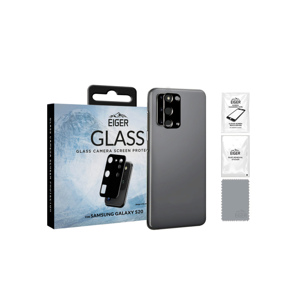 Folie Sticla Camera Samsung Galaxy S20 Eiger Glass Clear Black [2]