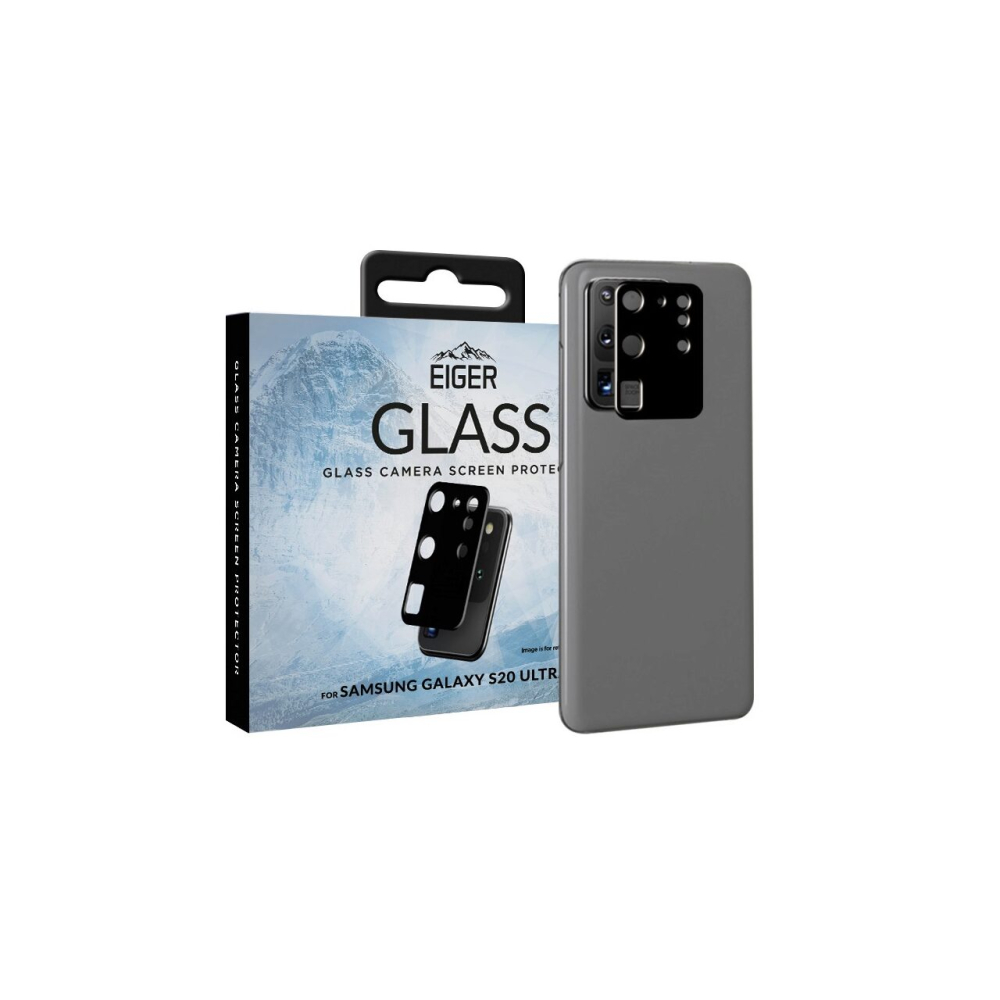 Folie Sticla Camera Samsung Galaxy S20 Ultra Eiger Glass Clear Black [3]
