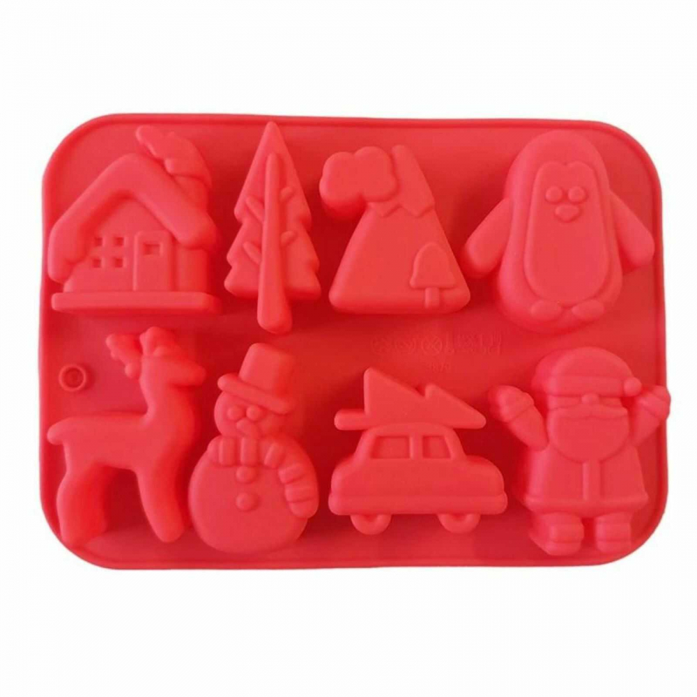 Formă Silicon Crăciun cu 8 Cavități – Pentru Prăjituri, Ciocolată și Deserturi Festive [4]