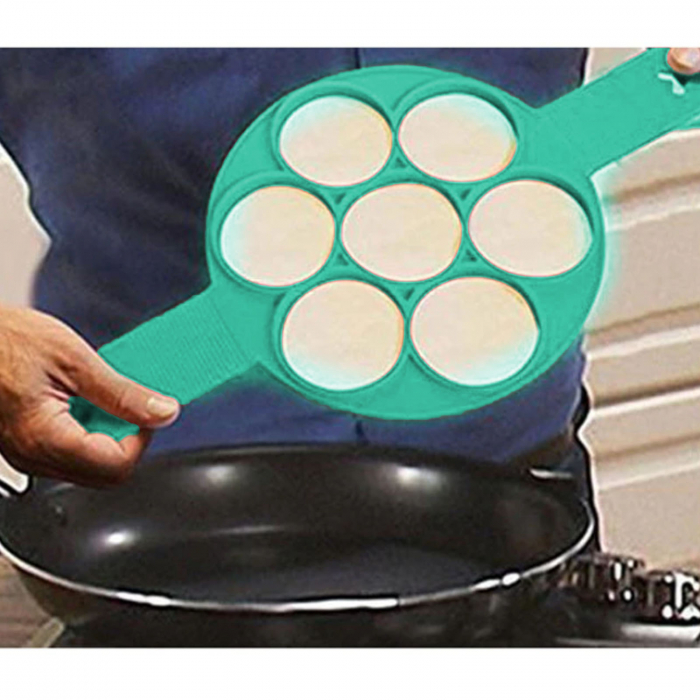 Forma silicon pt Prajit Ou si Clatite, Cercuri, Turcoaz - Micostore.ro [7]
