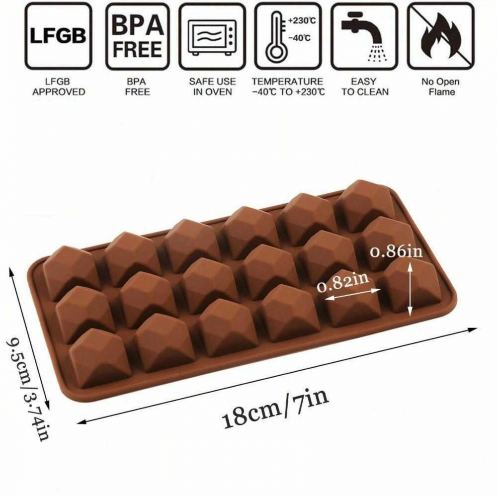 Forma ciocolata din silicon, Diamante - Micostore.ro [5]