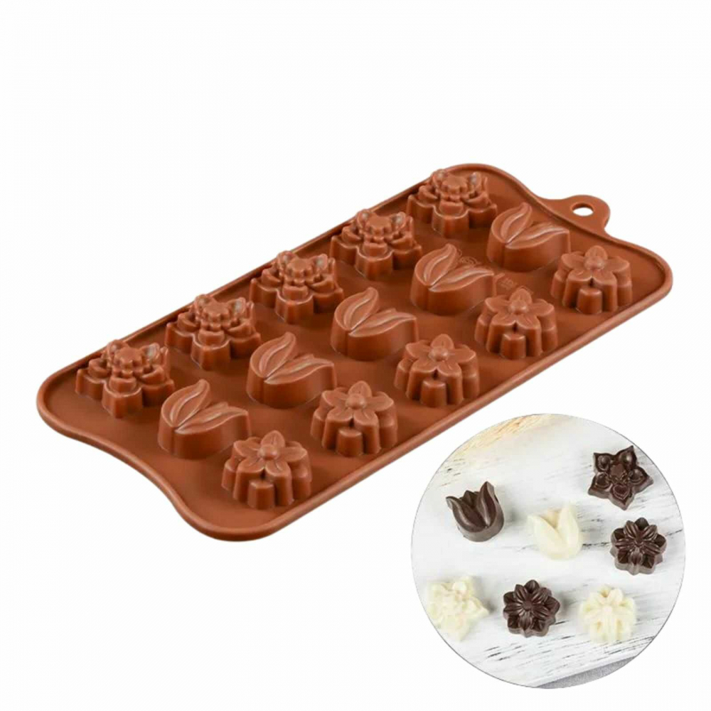 Forma ciocolata din silicon, Flori - Micostore.ro [1]