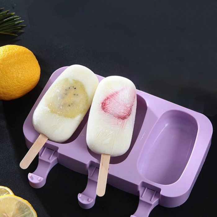 Forme pentru Inghetata pe Bat de Casa, din Silicon, Model Oval [5]