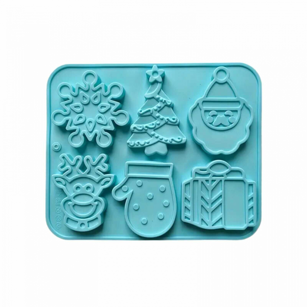Formă Silicon Crăciun, 6 Matrite, Pentru Ciocolată, Biscuiti, Turta Dulce [7]