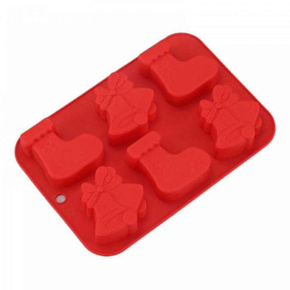 Formă Silicon Crăciun cu 6 Cavități Pentru Prăjituri si Ciocolată [6]