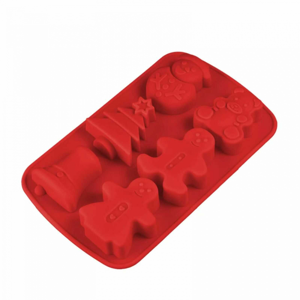 Formă Silicon de Crăciun cu 6 Cavități Pentru Prăjituri si Turta Dulce [2]