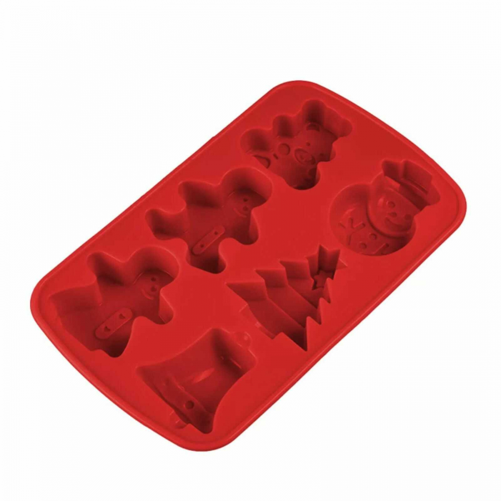 Formă Silicon de Crăciun cu 6 Cavități Pentru Prăjituri si Turta Dulce [3]