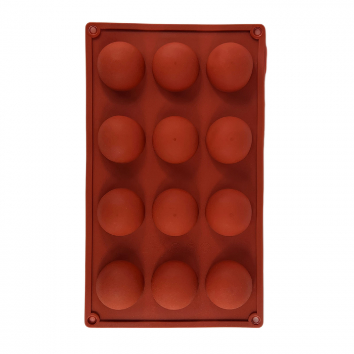 Forma de silicon acadele, cu 12 sfere mari, Maro - Micostore.ro [2]