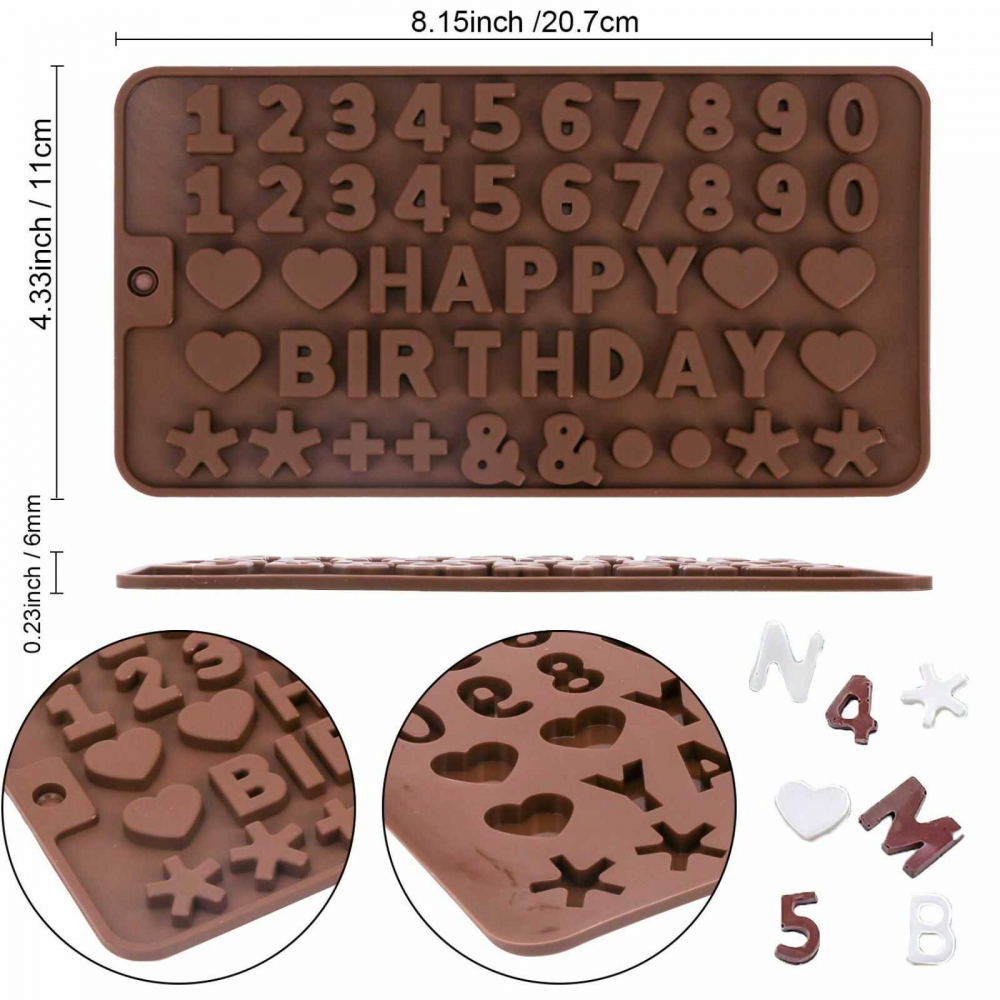 Forma silicon pentru jeleuri si ciocolata, Model Happy Birthday [6]