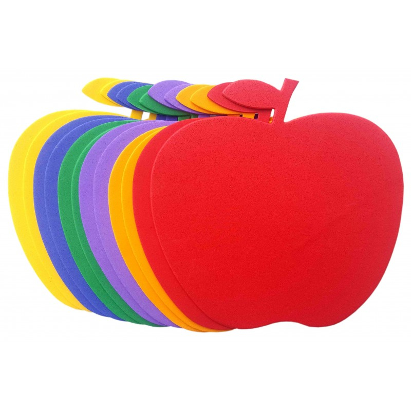 Forme decorative - hartie gumata - mar, 14x15cm, 1mm, diverse culori, set 12 buc, Colorarte [1]