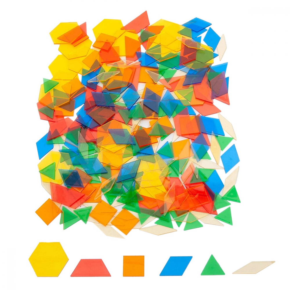 Forme geometrice translucide colorate, 245 piese, 3-9 ani [2]