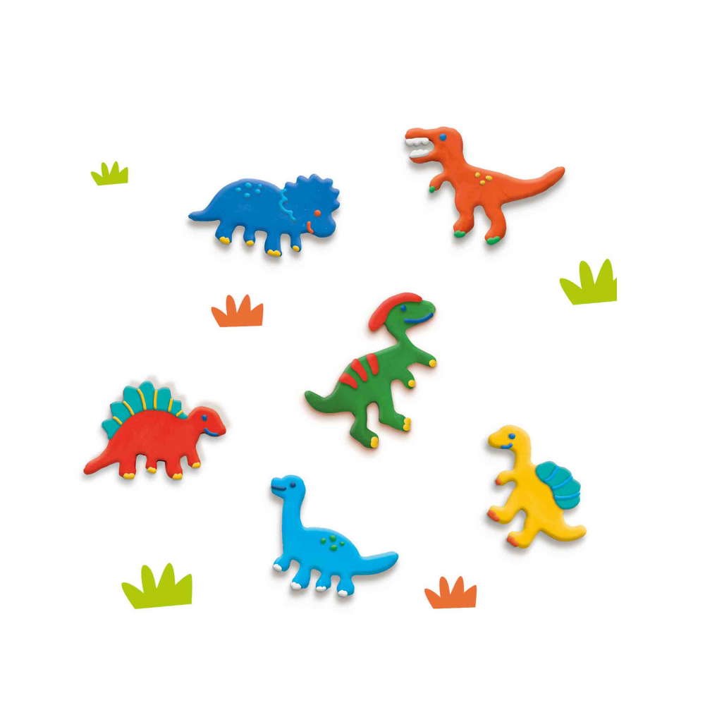 Forme pentru copii de taiat plastilina Dino (7 piese), copii varsta 2 ani+ [4]