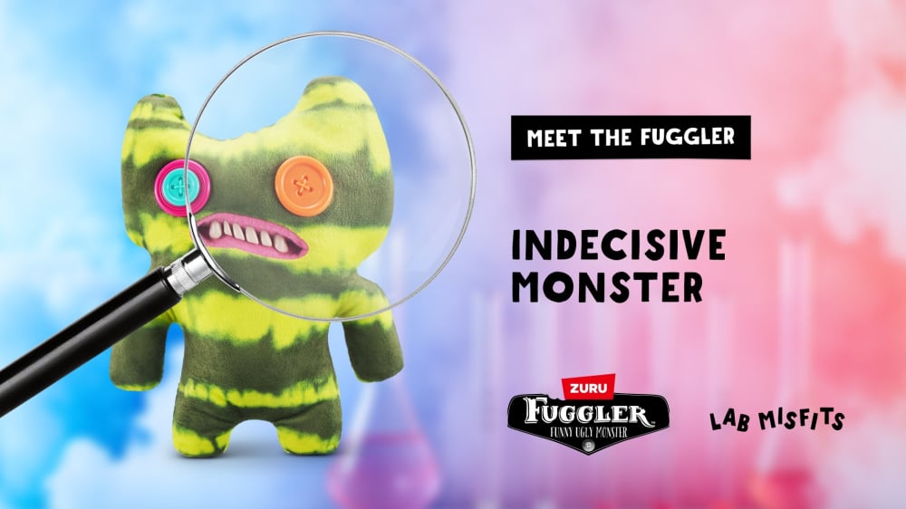 Fuggler - Jucarie de plus, 23 cm - Ciudateii din laborator, INDECISIVE MONSTER copii varsta 3 ani + [7]