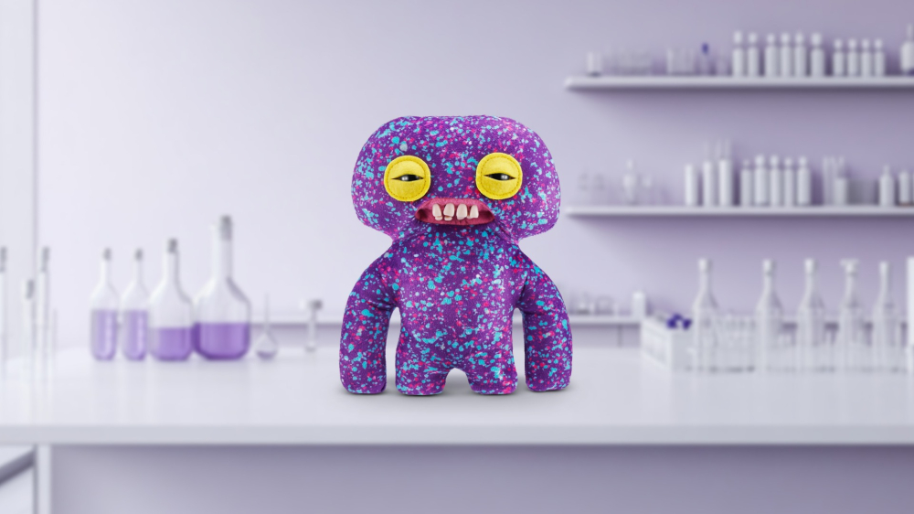 Fuggler - Jucarie de plus, 23 cm - Ciudateii din laborator, SQUIDGE - PURPLE copii varsta 3 ani + [2]