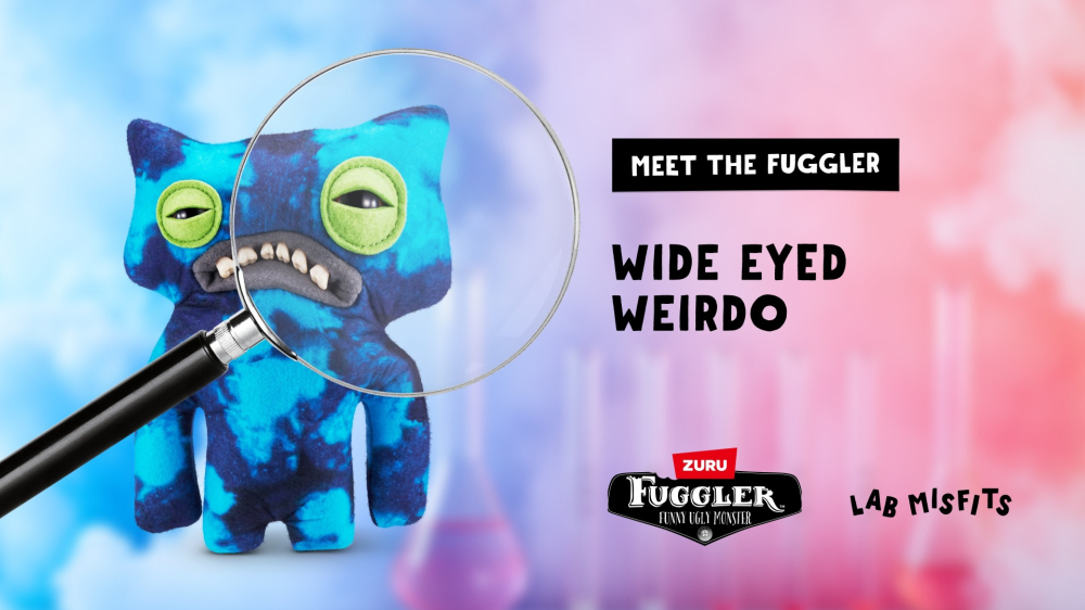 Fuggler - Jucarie de plus, 23 cm - Ciudateii din laborator, WIDE EYED WEIRDO copii varsta 3 ani + [7]
