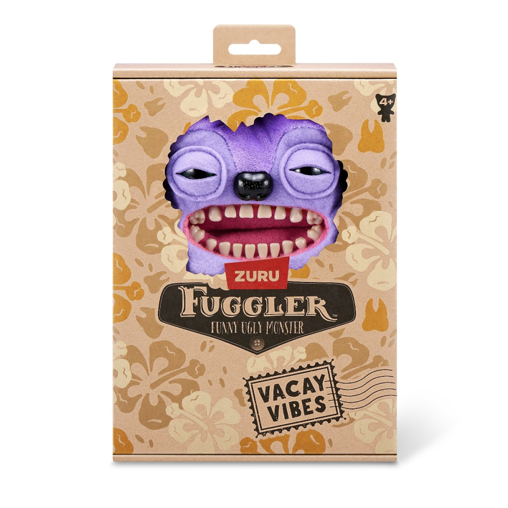 Fuggler - Jucarie de plus, 23 cm - Ciudateii in vacanta, Greedy Grinner, purple copii varsta 3 ani + [5]