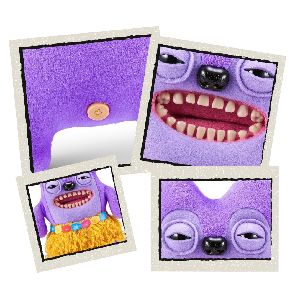 Fuggler - Jucarie de plus, 23 cm - Ciudateii in vacanta, Greedy Grinner, purple copii varsta 3 ani + [3]