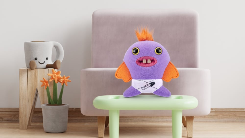 Fuggler - Jucarie de plus, 9 cm - Bebe ciudatei, Cod Father copii varsta 3 ani + [2]