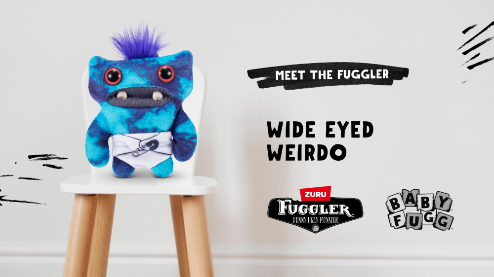 Fuggler - Jucarie de plus, 9 cm - Bebe ciudatei, Wide Eyed Weirdo copii varsta 3 ani + [7]