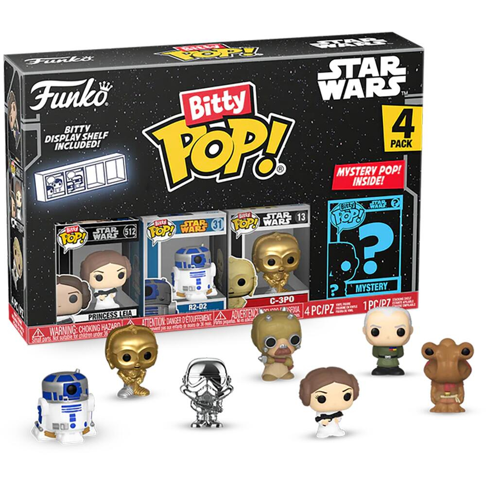 Funko Bitty POP: Star Wars- Leia 4PK varsta 3-5 ani ,5-7 ani ,7-9 ani ,9-12 ani ,12-14 ani ,14-18 ani ,18+, Unisex [1]