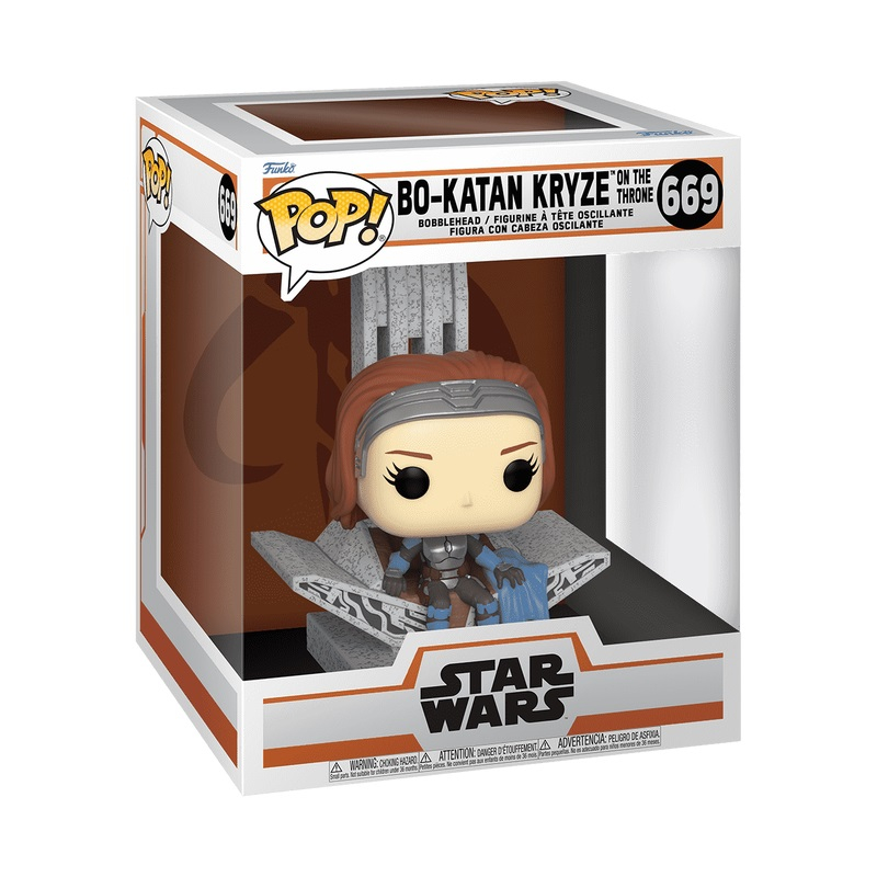 Funko POP DLX: MND S9 â€“ Bo Katan w/Throne varsta 3-5 ani ,5-7 ani ,7-9 ani ,9-12 ani ,12-14 ani ,14-18 ani ,18+, Unisex [1]