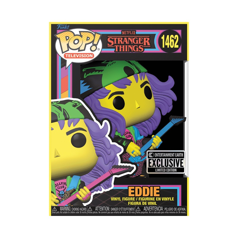 Funko POP TV: ST S4- Hunter Eddie w/Guitar??(BLKLT) varsta 3-5 ani ,5-7 ani ,7-9 ani ,9-12 ani ,12-14 ani ,14-18 ani ,18+, Unisex [1]