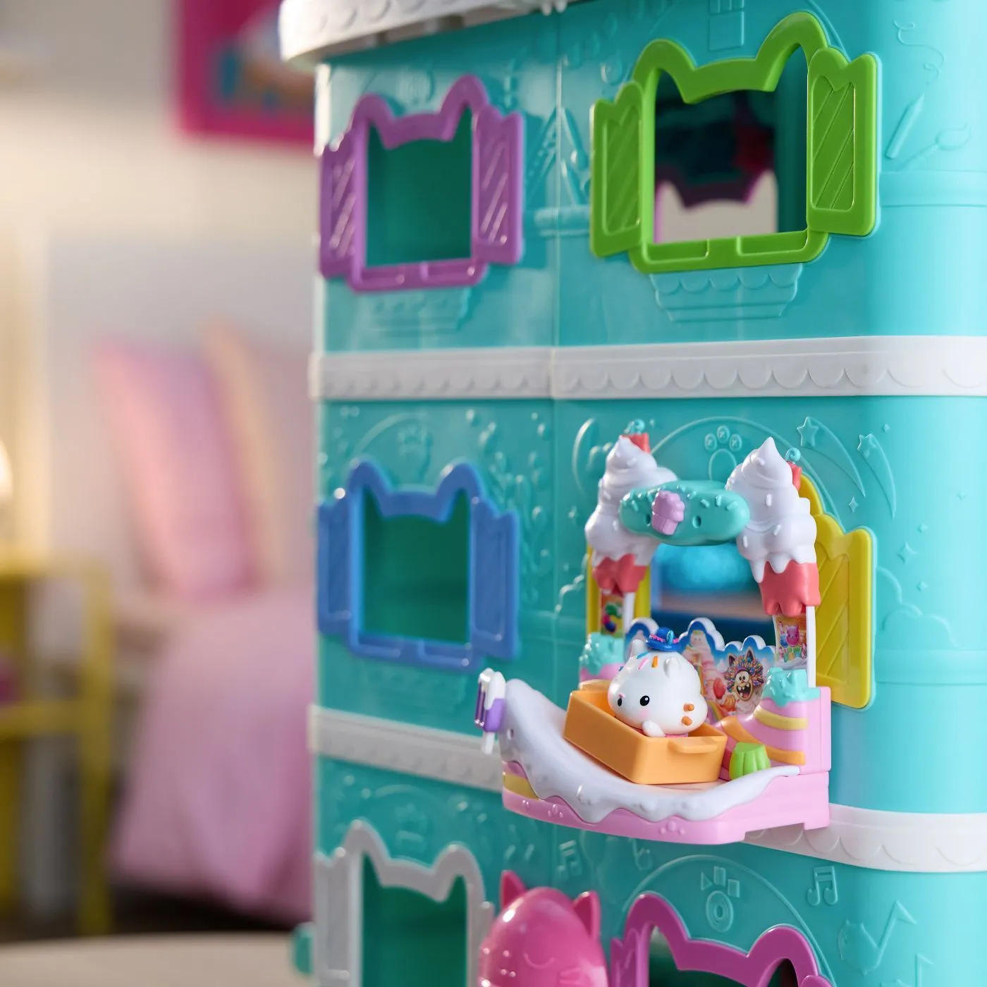 Gabbys dollhouse filmul set balconul din dulciuri si figurina pisica cakey cu accesorii,  3 -7 ani [6]