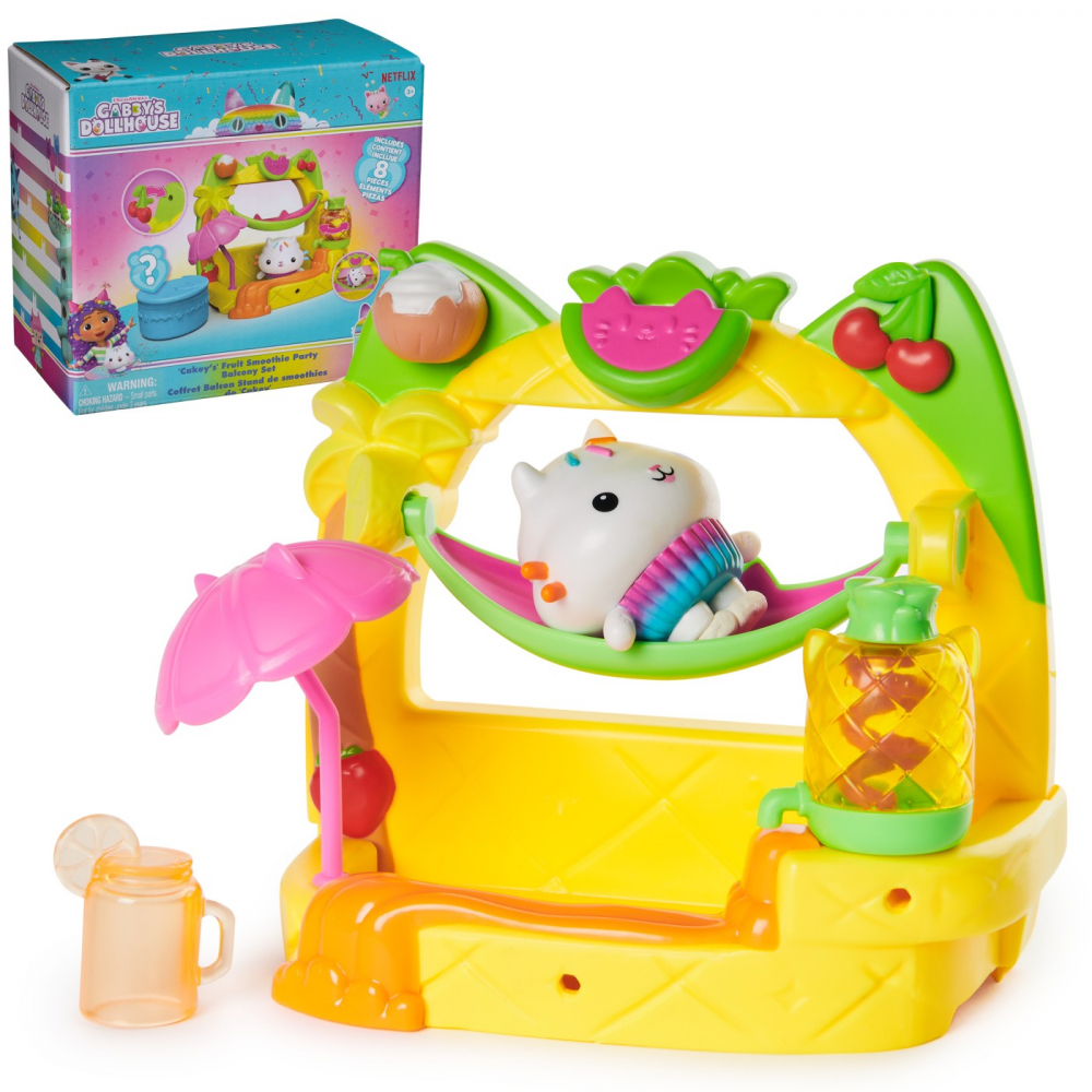 gabbys dollhouse set balcon pentru petrecerea cu smoothie a lui cakey, varsta de la 3 ani la 7 ani [8]