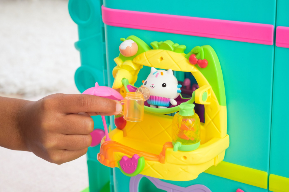 gabbys dollhouse set balcon pentru petrecerea cu smoothie a lui cakey, varsta de la 3 ani la 7 ani [7]