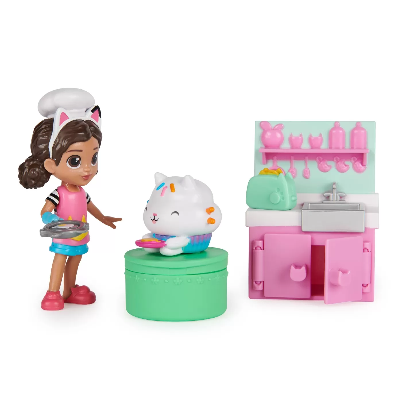 Gabbys dollhouse set papusa 9.7cm cu pisicuta bucataria lui gabby, varsta de la 3 ani la 10 ani [3]