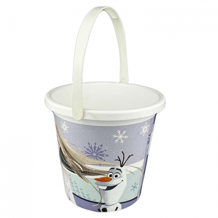 Galetusa nisip copii, model Frozen, Elsa, Olaf si Ana, 17 cm, Alb [3]