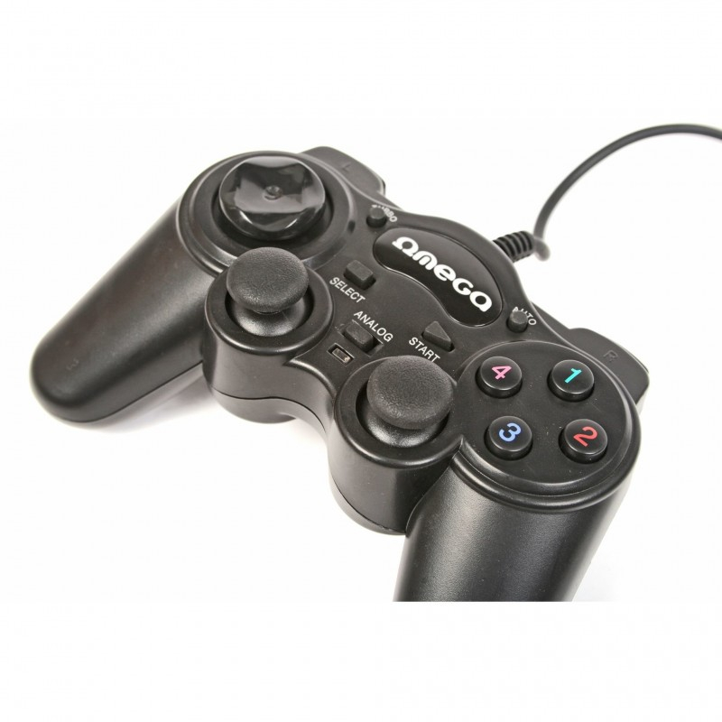 Gamepad Omega Interceptor OGP85, USB, 12 butoane, PC, cablu 1.4m, negru [2]