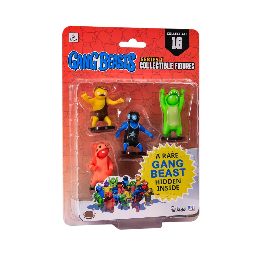 Gang Beasts - Set 5 figurine cu un personaj rar ascuns copii varsta 7 ani + [2]