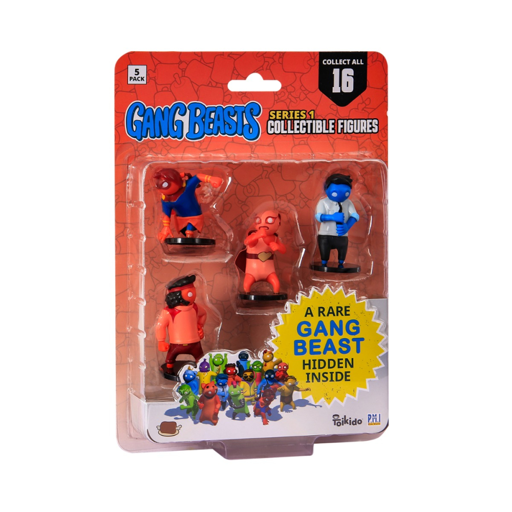 Gang Beasts - Set 5 figurine cu un personaj rar ascuns copii varsta 7 ani + [3]