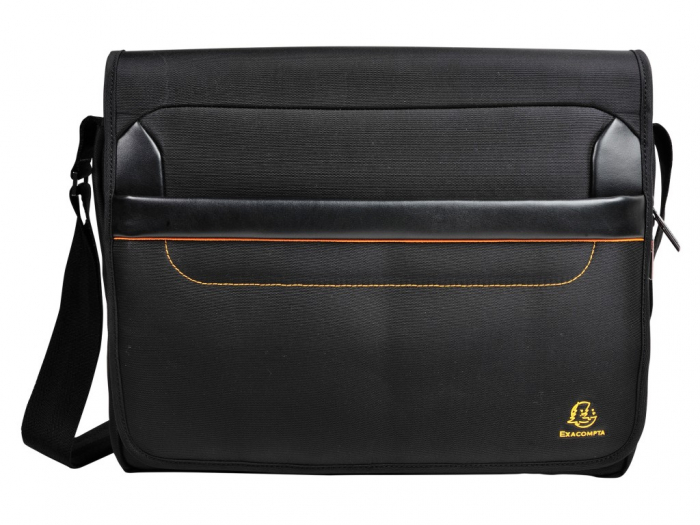 Geanta laptop 14" cu inchidere magnetica si buzunare captusite, culoare neagra [2]