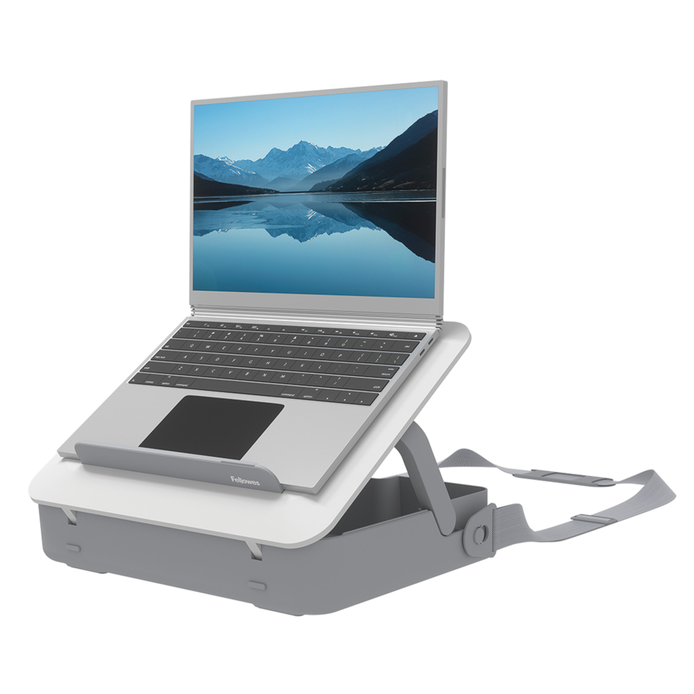 Geanta laptop cu suport ergonomic inclus alba breyta [2]