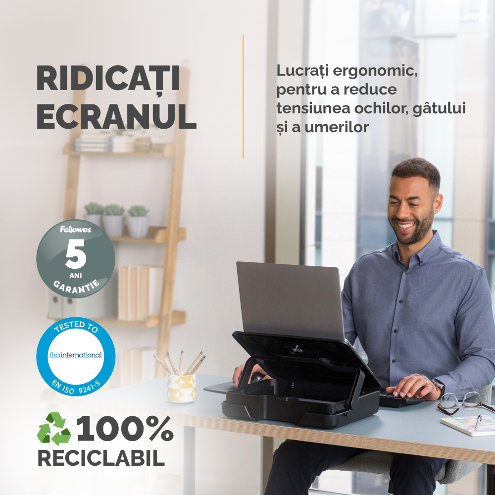 Geanta laptop cu suport ergonomic inclus negru breyta [4]