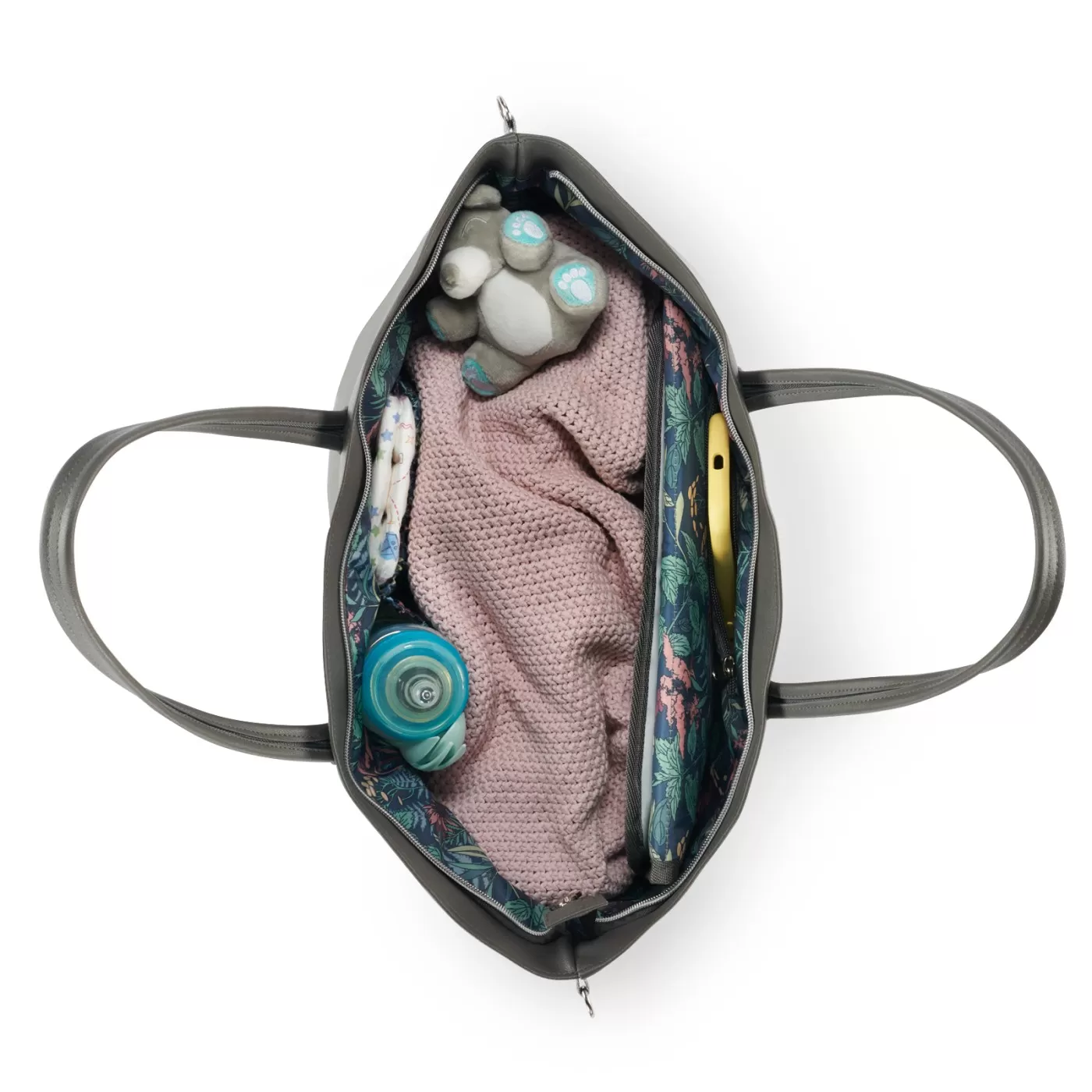 Geanta multifunctionala mamici kinderkraft treasurepack, dark grey, varsta de la 0 luni la 3 ani [2]
