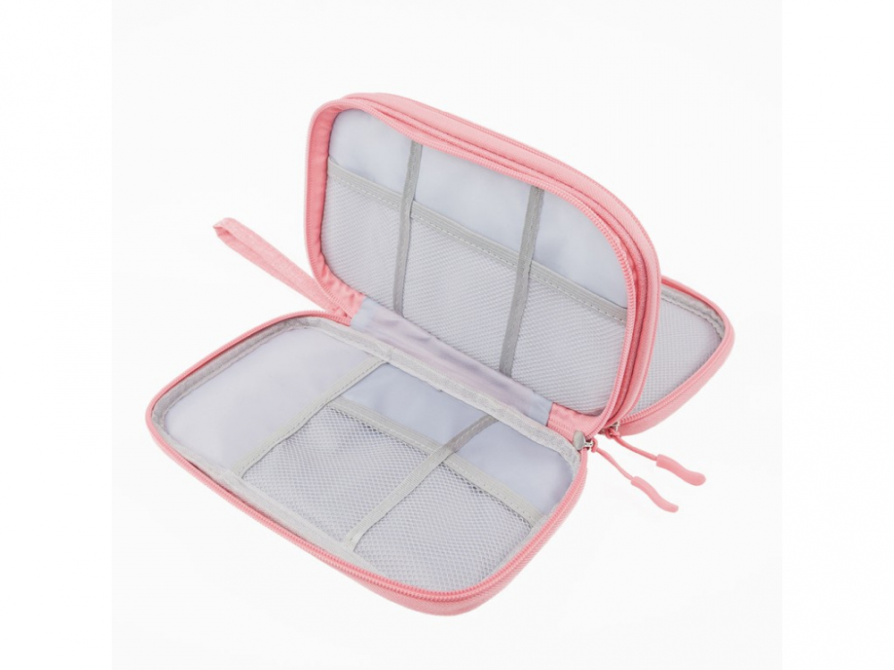Geantă Tellur pentru organizare cabluri și accesorii, 21 x 12,5 x 6 cm, poliester, roz [5]