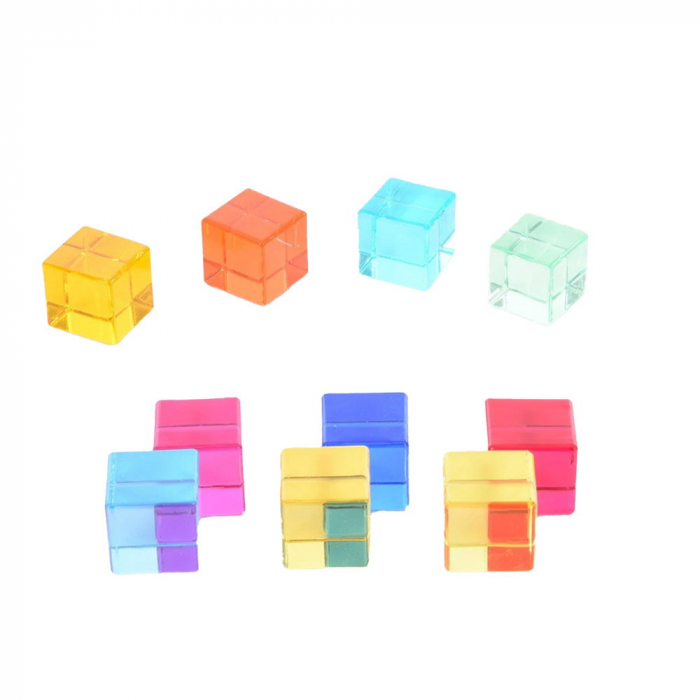 Gem Cube, set 10  cuburi acrilice, TickiT, 3-10 ani [4]