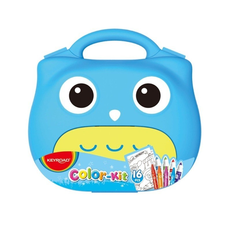 Gentuta coloriaj Keyroad Color-Kit KR971745, 6 carioci jumbo, 8 creioane cerate jumbo, 1 poster [2]