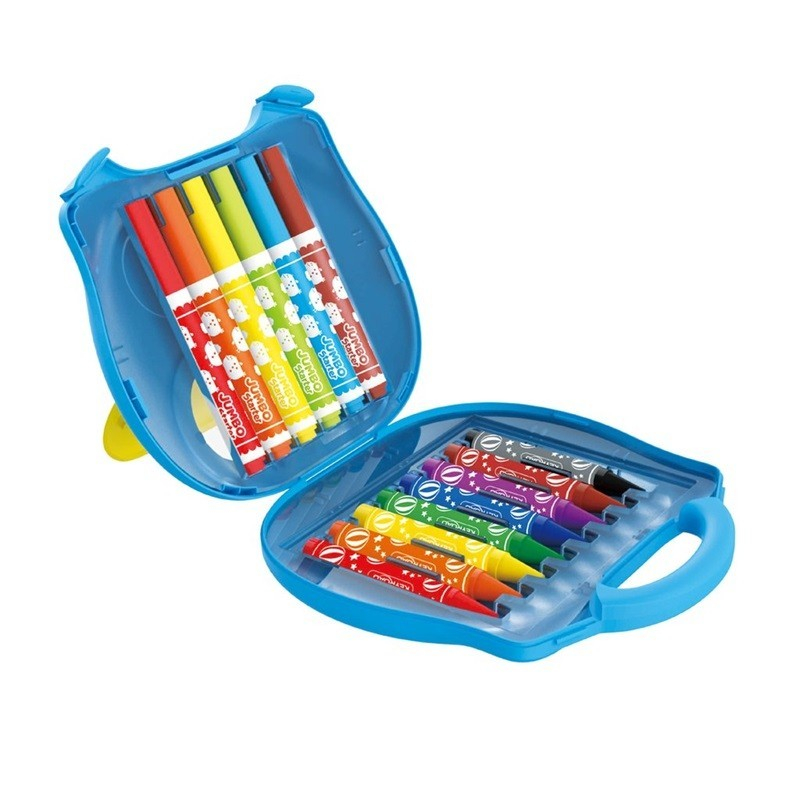 Gentuta coloriaj Keyroad Color-Kit KR971745, 6 carioci jumbo, 8 creioane cerate jumbo, 1 poster [1]