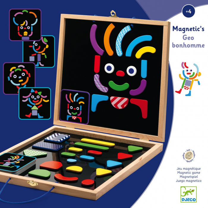 Geobonhomme, Joc magnetic cu activitati de creare personaje si forme, Djeco, varsta 3 - 6 ani, Baiat, Fata [5]