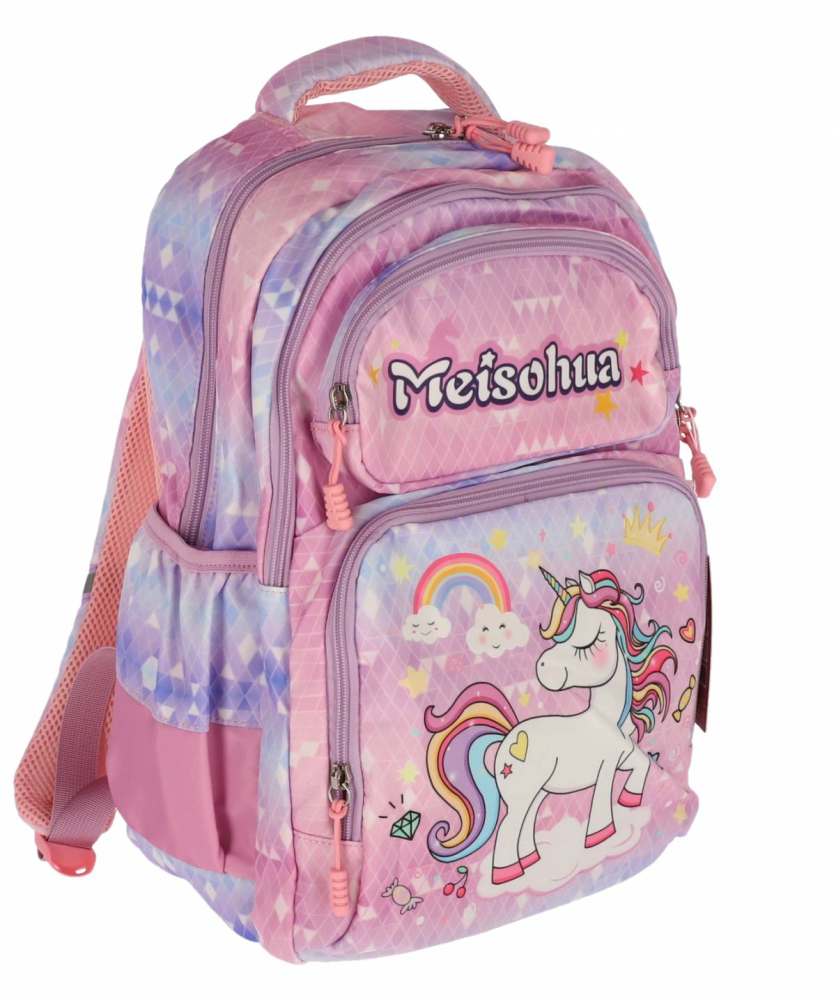 Ghiozdan clasa 0 unicorn mov 4 fermoare pigna [2]