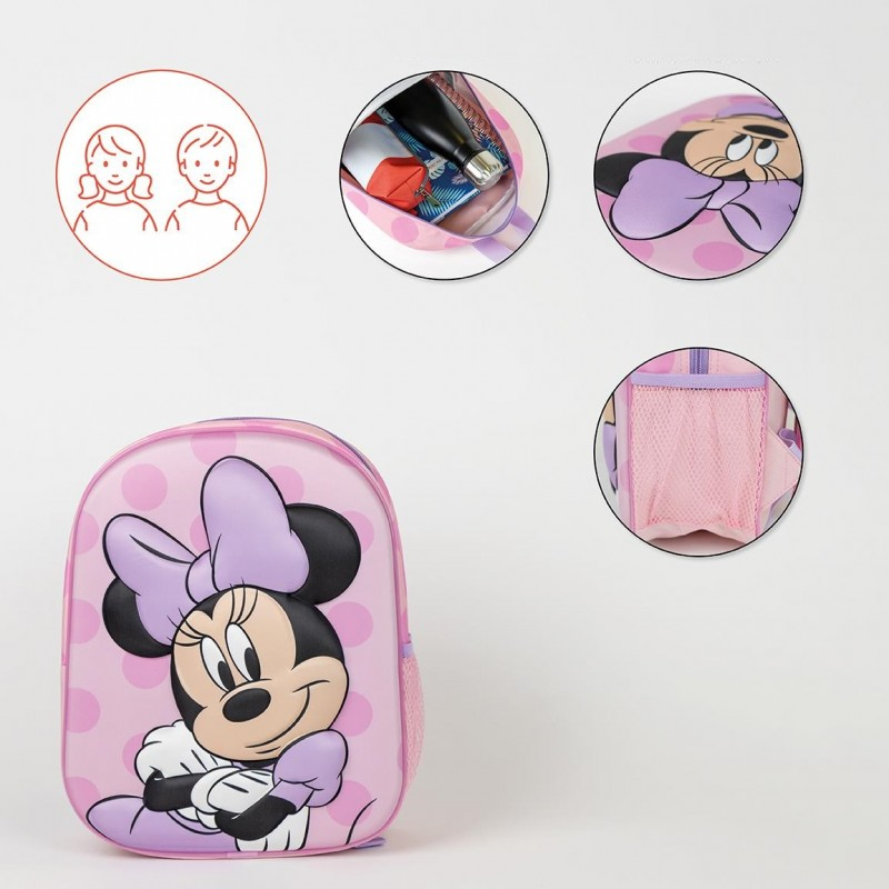 Ghiozdan gradinita Cerda Disney Minnie 3D, 31cm, 1 compartiment, roz cu mov [4]