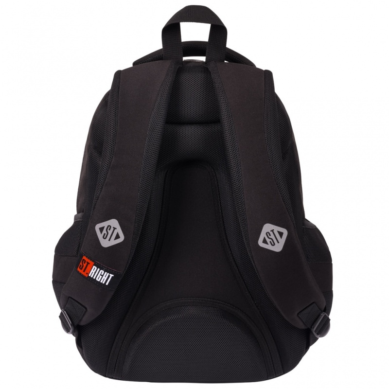 Ghiozdan St.Majewski St.Right Black, 46cm, 3 compartimente, 2 buzunare, negru [2]