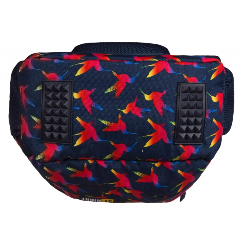Ghiozdan St.Majewski St.Right Rainbow Birds, 3 compartimente, 2 buzunare, negru cu rosu, BP-26 / 622502 [4]