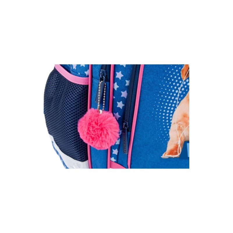Ghiozdan Starpak Good Vibes, 2 comparimente, 3 buzunare, albastru cu roz, 446590 [5]