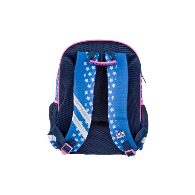 Ghiozdan Starpak Good Vibes, 2 comparimente, 3 buzunare, albastru cu roz, 446590 [3]