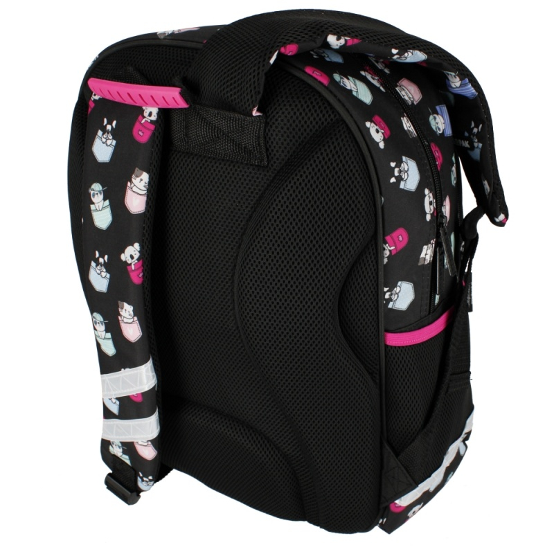Ghiozdan Starpak Minisy, 39.5cm, 3 compartimente, 2 buzunare laterale, negru, 509031 [5]